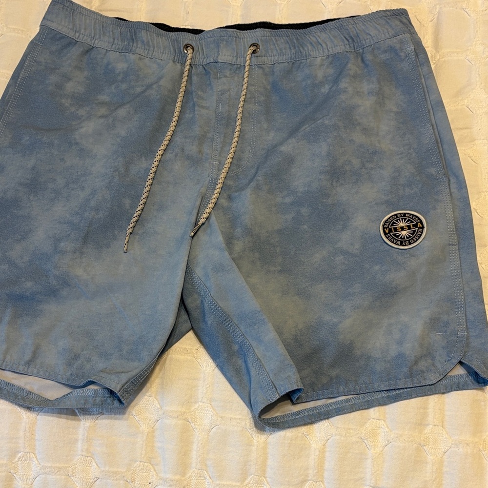 VISSLA Black and Gray Swim Shorts